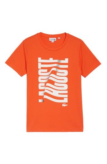 Men's Lacoste Vertical Graphic T-shirt (m) - Red