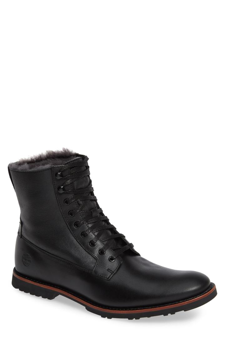 Men's Timberland Kendrick Genuine Shearling Boot .5 M - Black