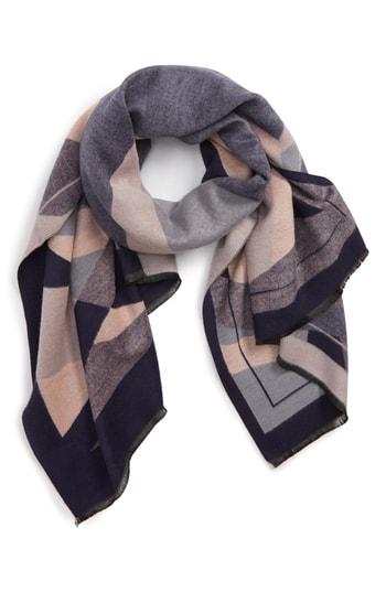 Women's Leith Abstract Geo Print Scarf, Size - Blue
