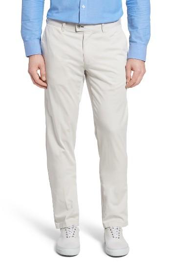 Men's Brax Flat Front Stretch Trousers Eu - Grey