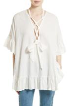 Women's See By Chloe Lace-up Stretch Cotton Tunic