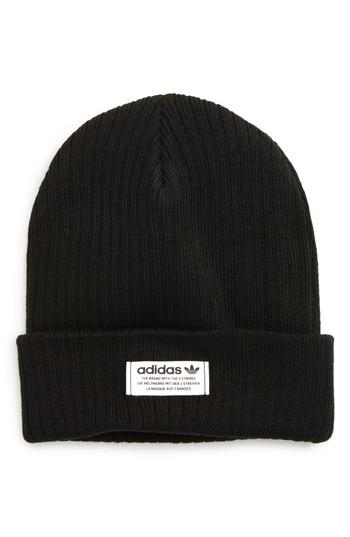 Women's Adidas Originals Wide Rib Knit Beanie - Black