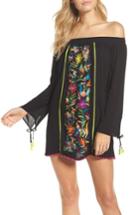 Women's Nanette Lepore Isla Marietas Off The Shoulder Cover-up - Black