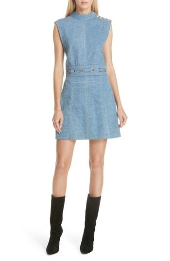 Women's Veronica Beard Nico Denim Minidress - Blue