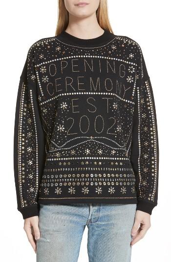 Women's Opening Ceremony Studded Logo Sweatshirt