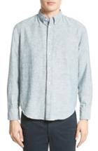 Men's Rag & Bone Tomlin Cotton Sport Shirt - Blue