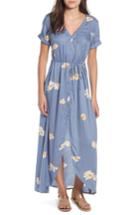 Women's Volcom Good To Be You Floral Print Maxi Dress - Blue