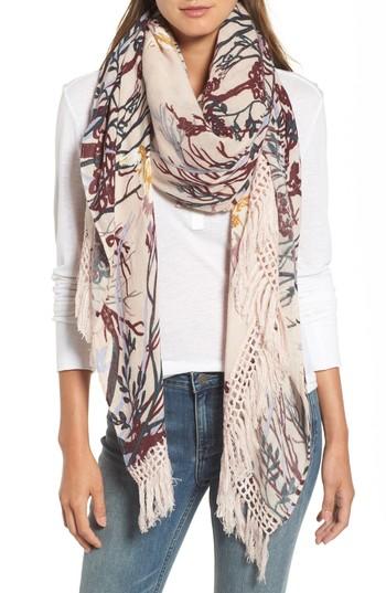 Women's Treasure & Bond Foliage Forest Fringe Scarf