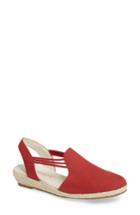 Women's David Tate 'nelly' Slingback Wedge Sandal .5 M - Red