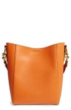 Frye Harness Leather Bucket Bag - Orange