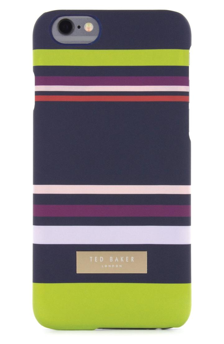 Ted Baker London Stairway Stripe Iphone 6/6s/7/8 Case - Blue