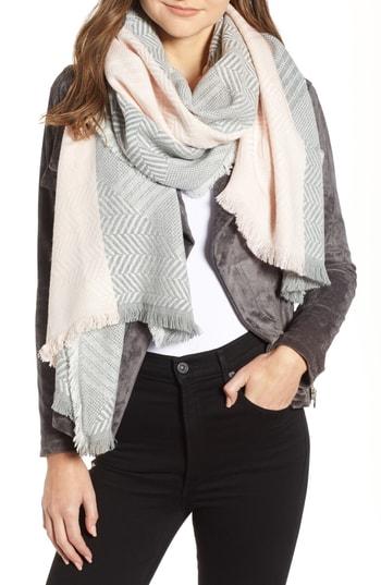 Women's Rebecca Minkoff Chevron Yarn Dye Oblong Scarf
