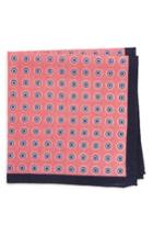 Men's Nordstrom Men's Shop Lenzo Medallion Pocket Square, Size - Pink