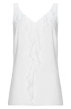 Women's Wallis Ruffle Camisole Us / 20 Uk - Ivory