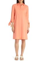 Women's Lafayette 148 New York Talia Stretch Cotton Blend Dress - Orange