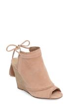 Women's Kristin Cavallari Latakia Open Toe Wedge Bootie .5 M - Beige