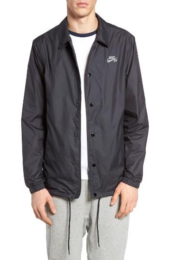 Men's Nike Sb Shield Coach's Jacket - Black