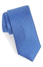Men's Calibrate Jallot Check Silk Tie, Size - Blue
