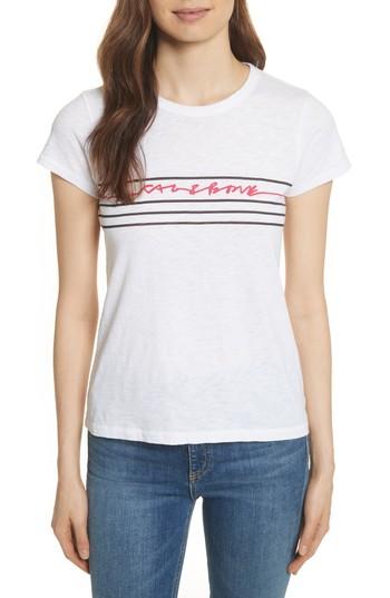 Women's Rag & Bone/jean Script Logo Tee, Size - White