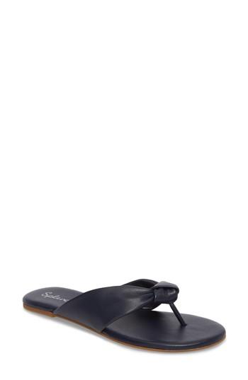Women's Splendid Bridgette Knotted Flip Flop .5 M - Blue