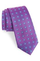 Men's Nordstrom Men's Shop Sandy Medallion Silk Tie, Size - Purple