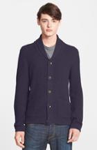 Men's Rag & Bone Standard Issue 'avery' Shawl Collar Cardigan, Size - Blue