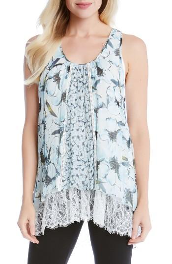 Women's Karen Kane Lace Hem Layered Tank