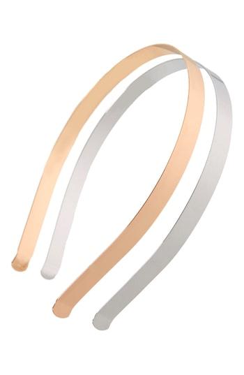 L. Erickson Set Of 2 Metal Headbands, Size - Metallic