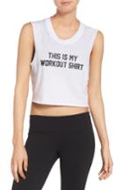 Women's Private Party This Is My Workout Shirt Tank - White