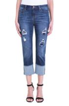 Women's Liverpool Jeans Company Morgan Wide Cuff Capri Jeans - Blue