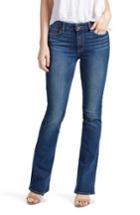 Women's Paige Transcend - Manhattan High Rise Bootcut Jeans - Blue