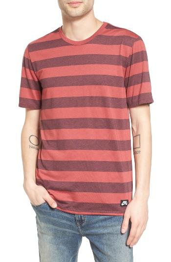 Men's Nike Sb Dry Stripe T-shirt - Red