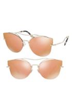 Women's Miu Miu 62mm Aviator Sunglasses - Gold/ Pink Mirror