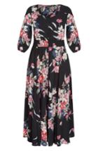 Women's City Chic Misty Love Floral Button-up Dress