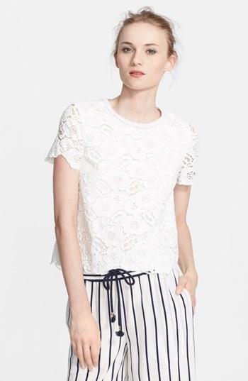 Rachel Zoe 'autumn' Lace Top Soft White