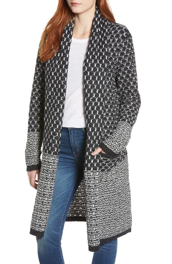 Women's Press Patch Pocket Long Cardigan