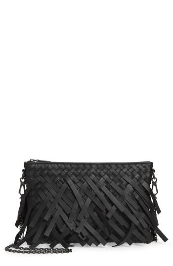 Bottega Veneta Small Intrecciato Leather Crossbody Bag - Black