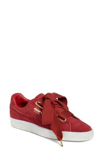 Women's Puma Suede - Heart Sneaker .5 M - Blue