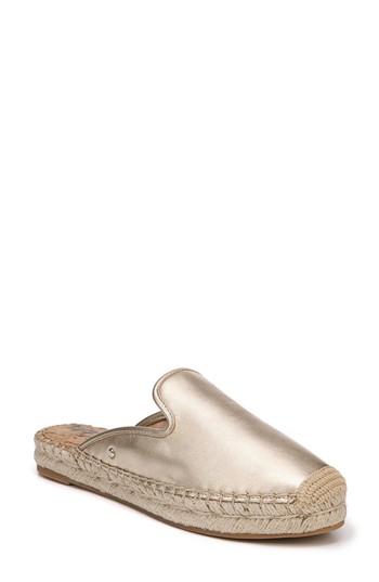 Women's Sam Edelman Kerry Espadrille Mule .5 M - Metallic