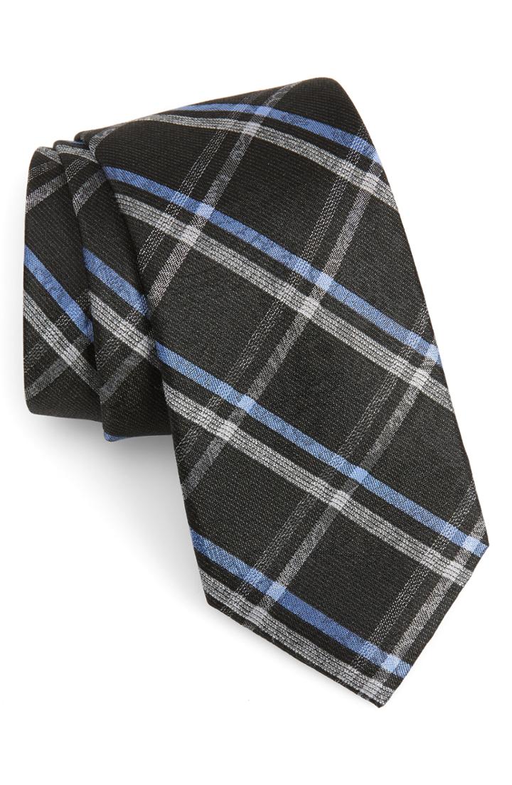 Men's Calibrate Gatrell Plaid Tie, Size - Black