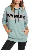 Women's Ivy Park Sheer Flocked Logo Hoodie, Size - Green