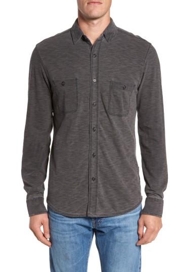 Men's Faherty Knit Sport Shirt - Black