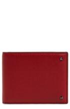 Men's Valentino Garavani Stud Leather Money Clip Wallet - Red