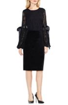 Women's Vince Camuto Sparkle Velvet Pencil Skirt, Size - Black
