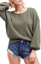 Women's Free People Shadow Sweater - Green