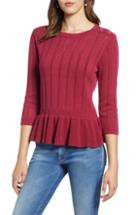 Women's Caslon Cozy Crewneck Sweater, Size - Brown