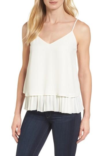 Women's Halogen Pleat Hem Camisole - Ivory