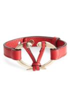 Women's Valentino Rockstud V Leather Bracelet