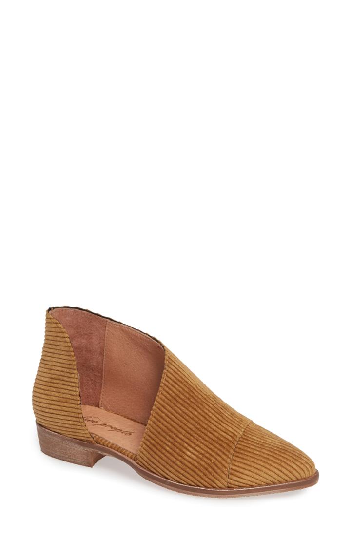 Women's Free People 'royale' Pointy Toe Flat Us / 38eu - Metallic