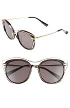 Women's Blanc & Eclare Singapore 55mm Polarized Sunglasses - Black/ Gold/ Smog Grey